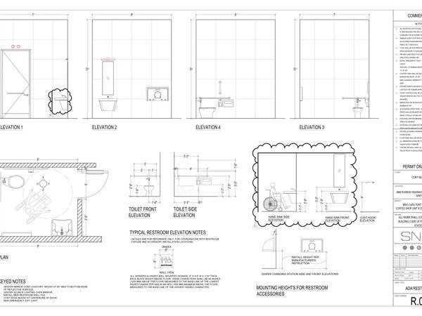 Brio Cafe coffee shop permit drawings