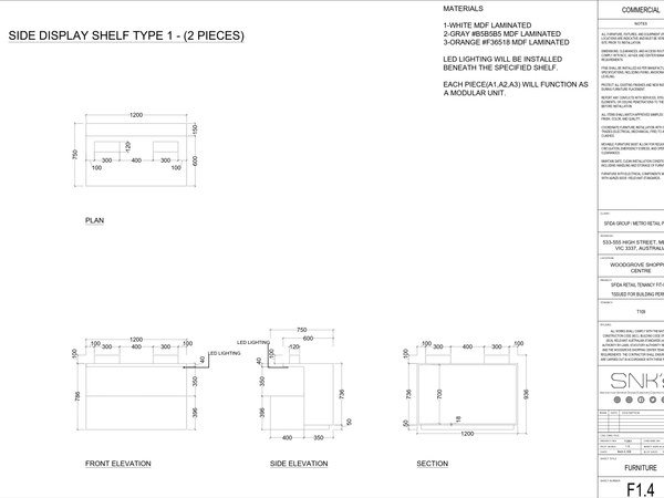 Retail Development services coordination sheet